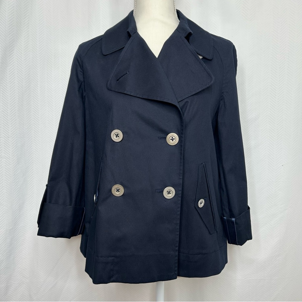 Martin + Osa navy blue double breasted jacket